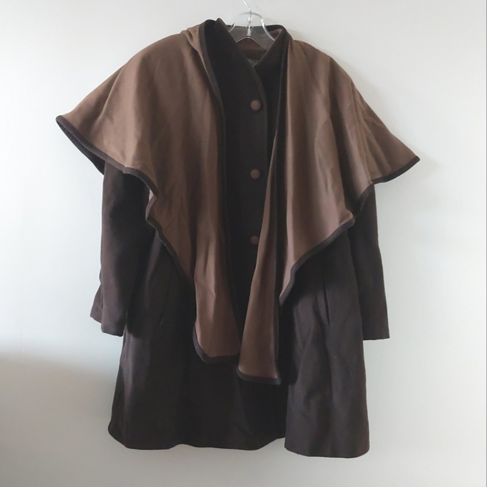Vintage cashmere blend Novelti coat with cape  rare piece